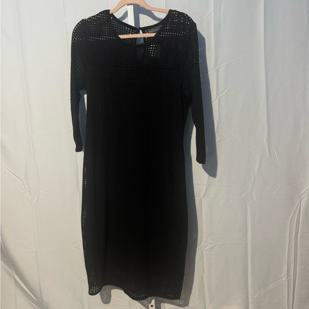 BOLD elements Black Mesh Dress Size L